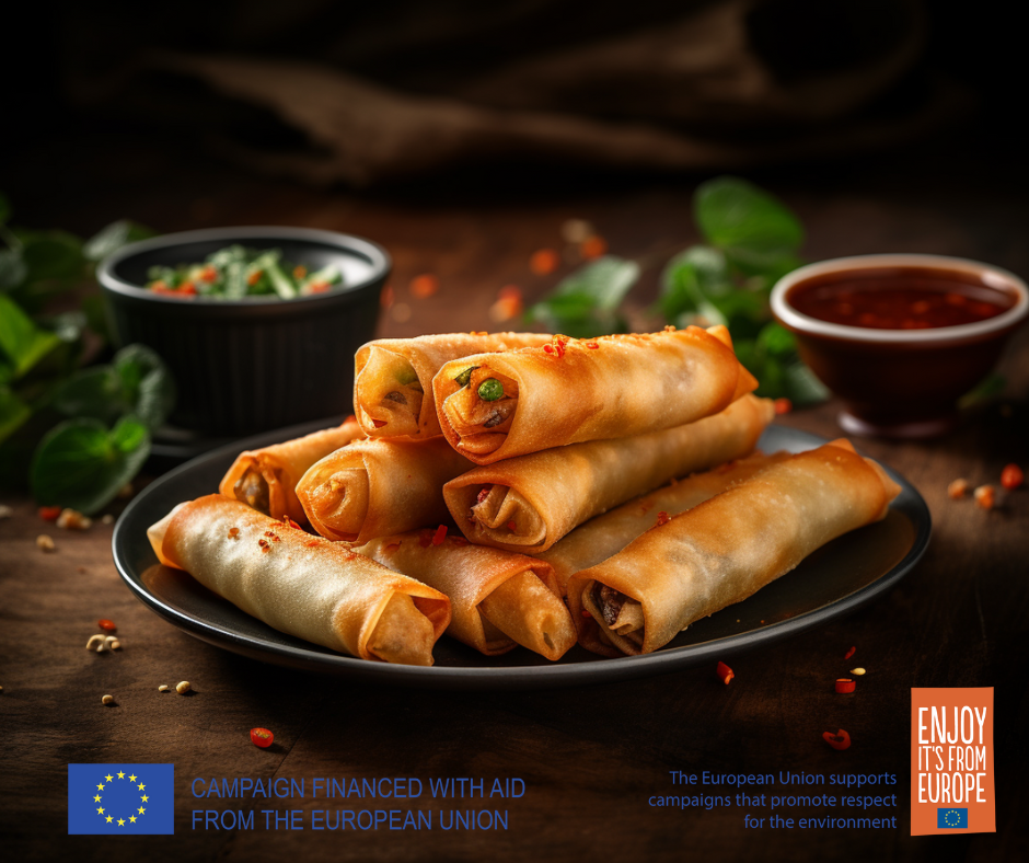 Spring rolls with European Corinthian black raisins